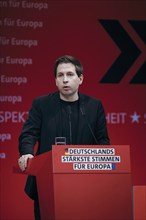 Kevin Kuehnert, Secretary General of the SPD, recorded at the European Delegates' Conference of the