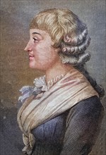 Madame Roland. Vice Countess Jeanne-Marie Roland de la Platiere, 1754-1793, Famous personality of