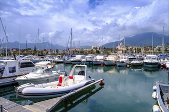 Sailing ships, Marina di Loano, Loano, Riviera di Ponente, Liguria, Italy, Europe