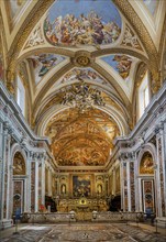 Interior of the monastery church of San Martino Monastery, Naples, Gulf of Naples, Campania, Italy,