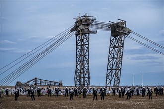 Protest action against the demolition of the village of Lützerath in the Rhenish lignite mining