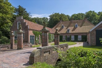 Osterburg, high medieval moated castle, Groothusen, Krummhörn, district of Aurich, Lower Saxony,