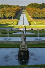 Historic baroque gardens in Kleve, from the 17th century, amphitheatre on the Springenberg, statue