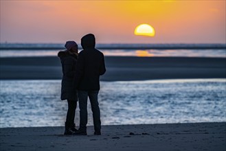 West beach, beach walk, beach, island, East Frisia, winter, season, autumn, Lower Saxony, Germany,