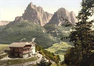 Mont Surlon, farmhouse in the Dolomites, formerly Tyrol, Austria-Hungary, today South Tyrol, Italy,