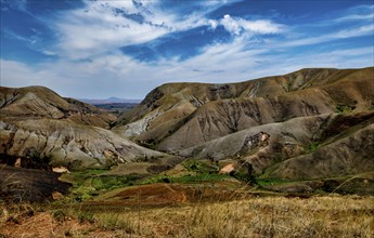 Landscape of the western highlands of Madagascar