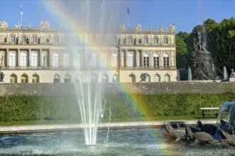 Rainbow in the Latona Fountain, Latona Fountain and Fortuna Fountain, Fortuna Fountain, fountain,