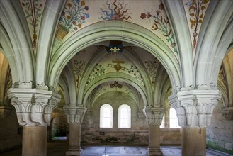 Interior view, Chapter House, Cistercian Monastery Bebenhausen, Tübingen, Baden-Württemberg,