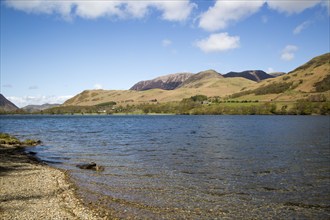 Landscape view of Lake Buttermere, Cumbria, England, UK