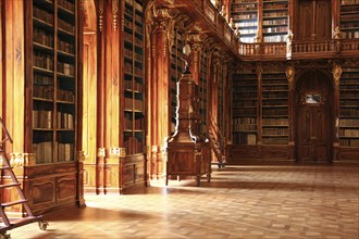 In the monastery library, the library hall in the Strahov Praemonstratensian Monastery, Prague,