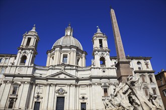 Fountain of the Four Rivers, Fontana dei Quattro Fiumi, Church of Sant'Agnese in Agone