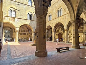 Courtyard, Palace, Florence, Tuscany, Italy, Europe