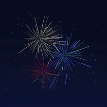 Fireworks vector graphic, abstract art illustration