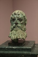 Bronze head sculpture of Thracian King Seuthes III, Kazanlak museum, Bulgaria, Europe