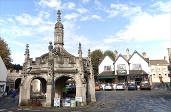 Market Cross dating from 1490 in Malmesbury, Wiltshire, England, UK