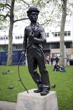 Charlie Chaplin statue, Leicester Square, London, England, UK