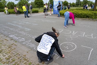 Demonstration against the restrictions in the Corona crisis, anti-vaccination, protest against