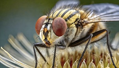 Animals, insect, symbol, close-up of a housefly, Musca domestica, AI-generated, AI generated