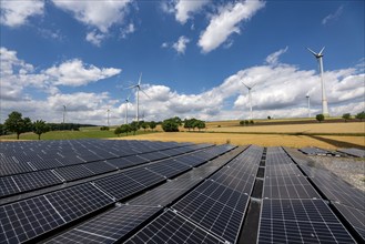 Wind farm near Lichtenau, Ostwestfalen-Lippe, a 100 kW solar power system was installed on the