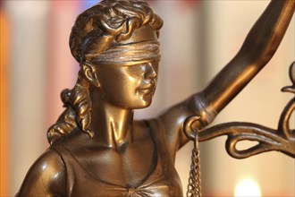 Close-up of a Justitia as a symbol of law, justice, etc