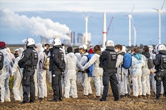 Protest action against the demolition of the village of Lützerath in the Rhenish lignite mining