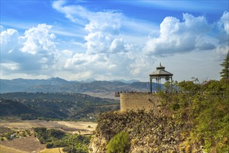 Ronda, Spain-October 12, 2018: Scenic Andalusian landscapes near Ronda, Spain, Europe