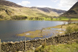 Landscape view of Lake Buttermere, Cumbria, England, UK