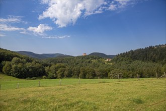 View from Gimbelhof towards Fleckenstein Castle (Alsace, France)