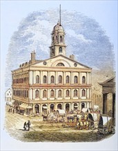 Boston Massachusetts, Faneuil Hall in the 1870s. From American Pictures Drawn With Pen And Pencil