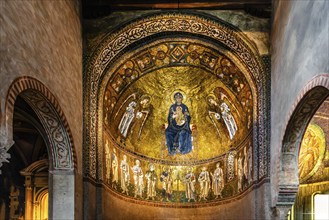 Our Lady between the Archangels Gabriel and Michael and the Apostles, 11th century, Byzantine