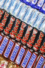 Mars Incorporated products such as Snickers chocolate bars, Twix, Milky Way and Bounty bars as a