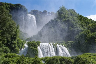 The Cascata delle Marmore, the Marble Falls, is a three-part waterfall artificially created by the