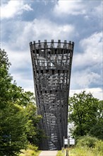 The Jübergturm, in the Sauerlandpark in Hemer, wooden observation tower, Sauerland, nature reserve,