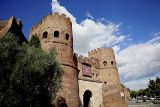 Porta San Paolo, city gate of the Aurelian Wall, Rome, Italy, Europe