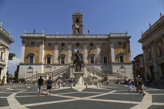 Senatorial Palace, Palazzo Senatorio with the equestrian statue of Marcus Aurelius, on the Capitol,