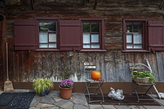 Old farmhouse, detail, Oberstdorf, Oberallgäu, Allgäu, Bavaria, Germany, Europe