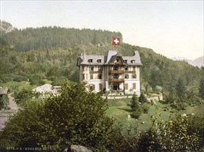 Brunig Spring House, Brunig, Bernese Oberland, Switzerland, Historic, digitally restored