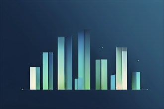 Abstract wallpaper illustration symbolizing finance and business, AI generated