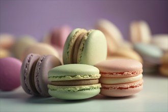 French Macaron sweets. KI generiert, generiert AI generated