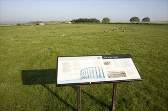 The Sanctuary megalithic henge site at East Kennett, Wiltshire, England, UK