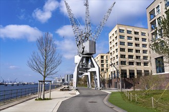 Promenade Kirchenpauerkai, Hafencity Hamburg, new district on the Elbe, on the site of the former