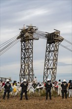 Protest action against the demolition of the village of Lützerath in the Rhenish lignite mining