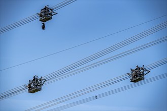 Construction of a new line route, 380 KV extra-high-voltage line between Osterath and Gohr, near