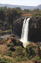 Ahamra region, the Blue Nile waterfall, in the highlands of Abyssinia, Blue Nile, Tis Issat