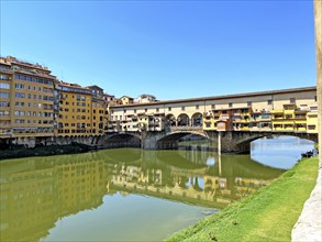 Ponte Vecchio, River, Arno, TuscanyFlorence, Tuscany, Italy, Europe