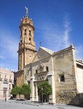 Historic buildings church and plaza San Sebastian, centre of Antequera, Malaga province, Spain,