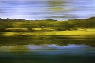 Long exposure from a moving train, Marburg an der Lahn, Hesse Germany