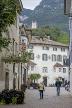 Alley in Eppan, on the mountainside the Gleifkirche, Eppan, South Tyrolean Wine Road, South Tyrol,