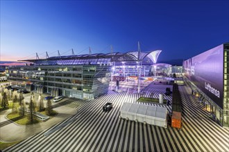 Lufthansa Terminal 2 and MAC Munich Airport Centre at Munich Airport, Germany, Europe