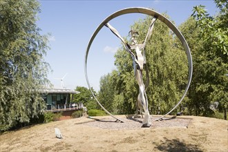 Sculpture in landscaped grounds of Reading International Business Park, Reading, Berkshire,